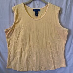 Denim & Co Vintage Women’s Soft Orange Tank Top - Cotton & Spandex - 1X - A69951